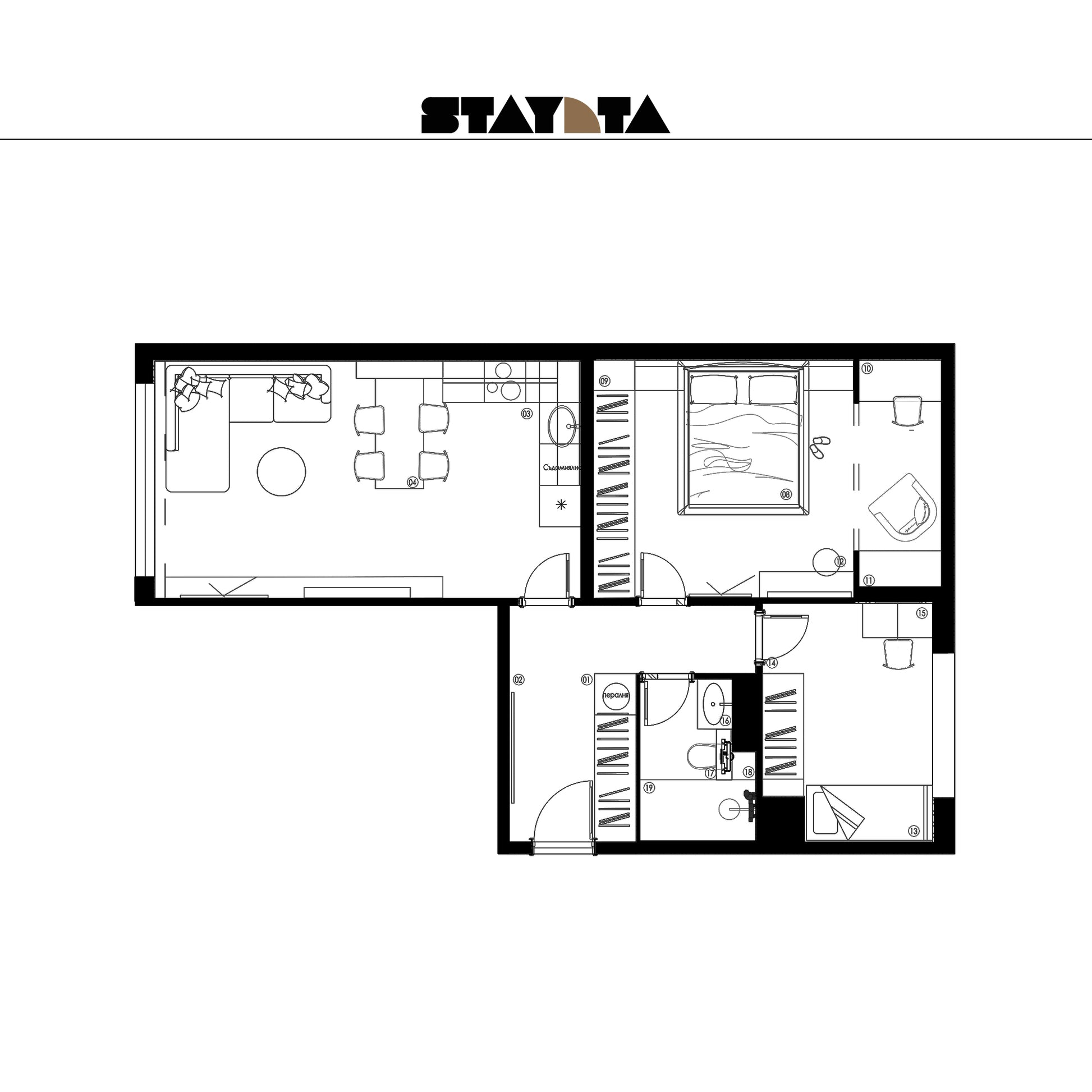 Апартамент от 61 до 120 кв.м.
