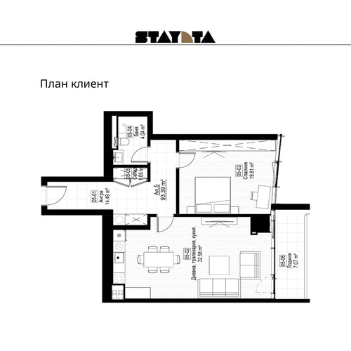 Апартамент от 121 до 160 кв.м.